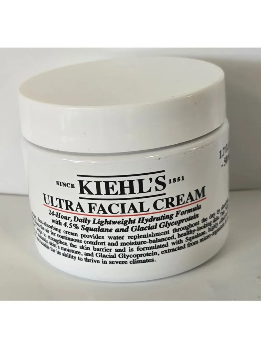Kiehl's 1.7oz Ultra Facial Cream Lightweight Hydrating Facial Cream Brand New